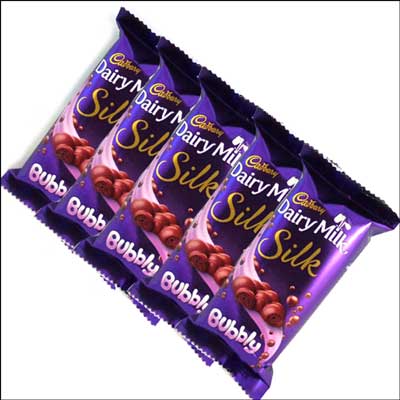 "Cadbury Dairy Milk Silk Bubbly - 5 bars - Click here to View more details about this Product